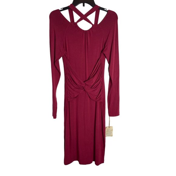 ECOSKIN Dresses & Skirts - ECOSKIN WOMEN'S MAROON MIDI DRESS SZ L NWT